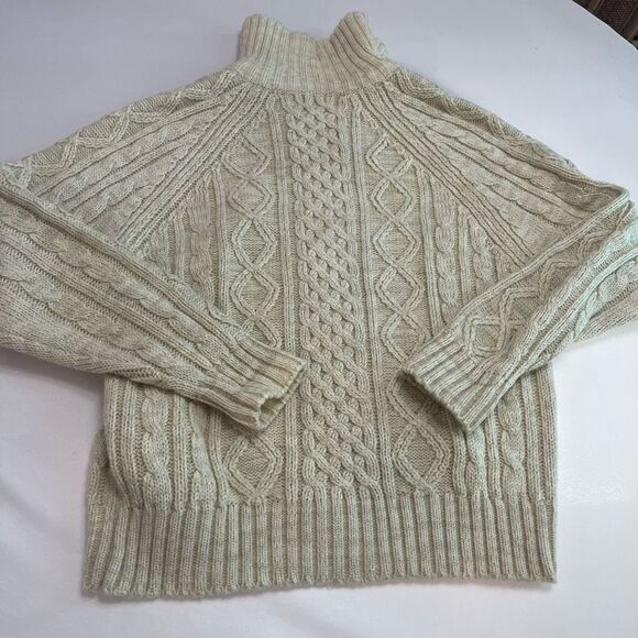 THANE Vintage Cable Knit Full Zip Fisherman Cottage Core Sweater Jacket Size XL - Picture 6 of 6